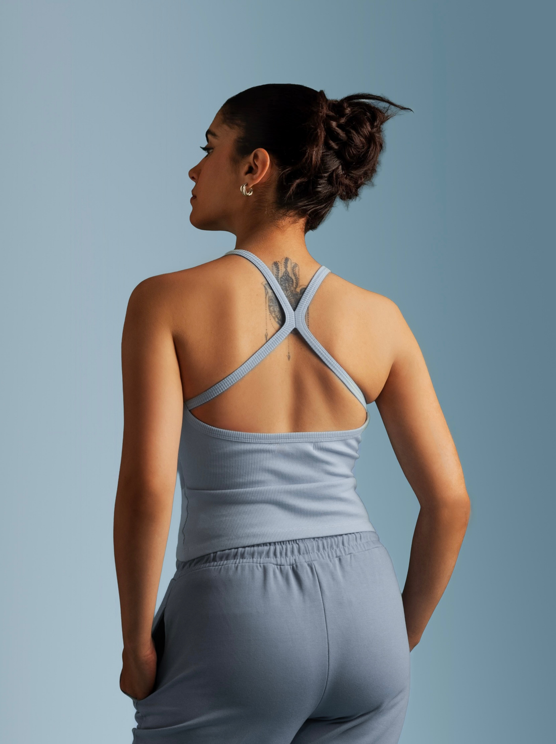 Micro-Rib U Neck Top