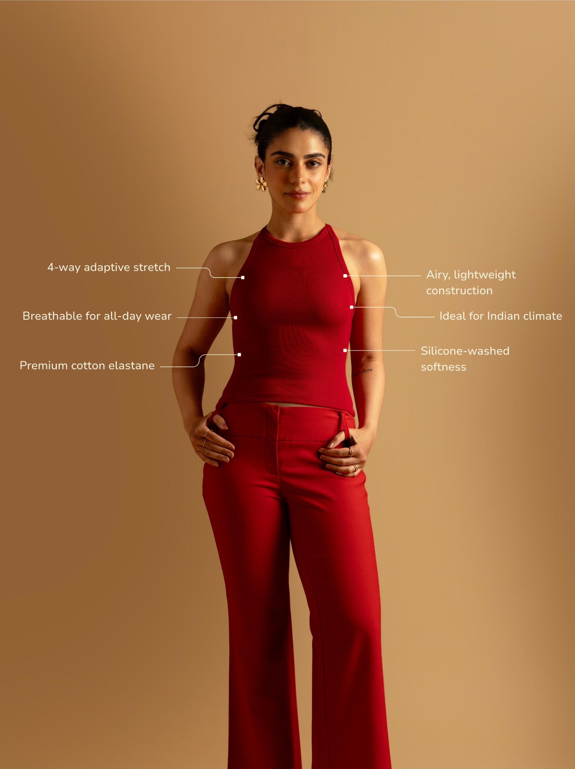 Micro-Rib Halter Top