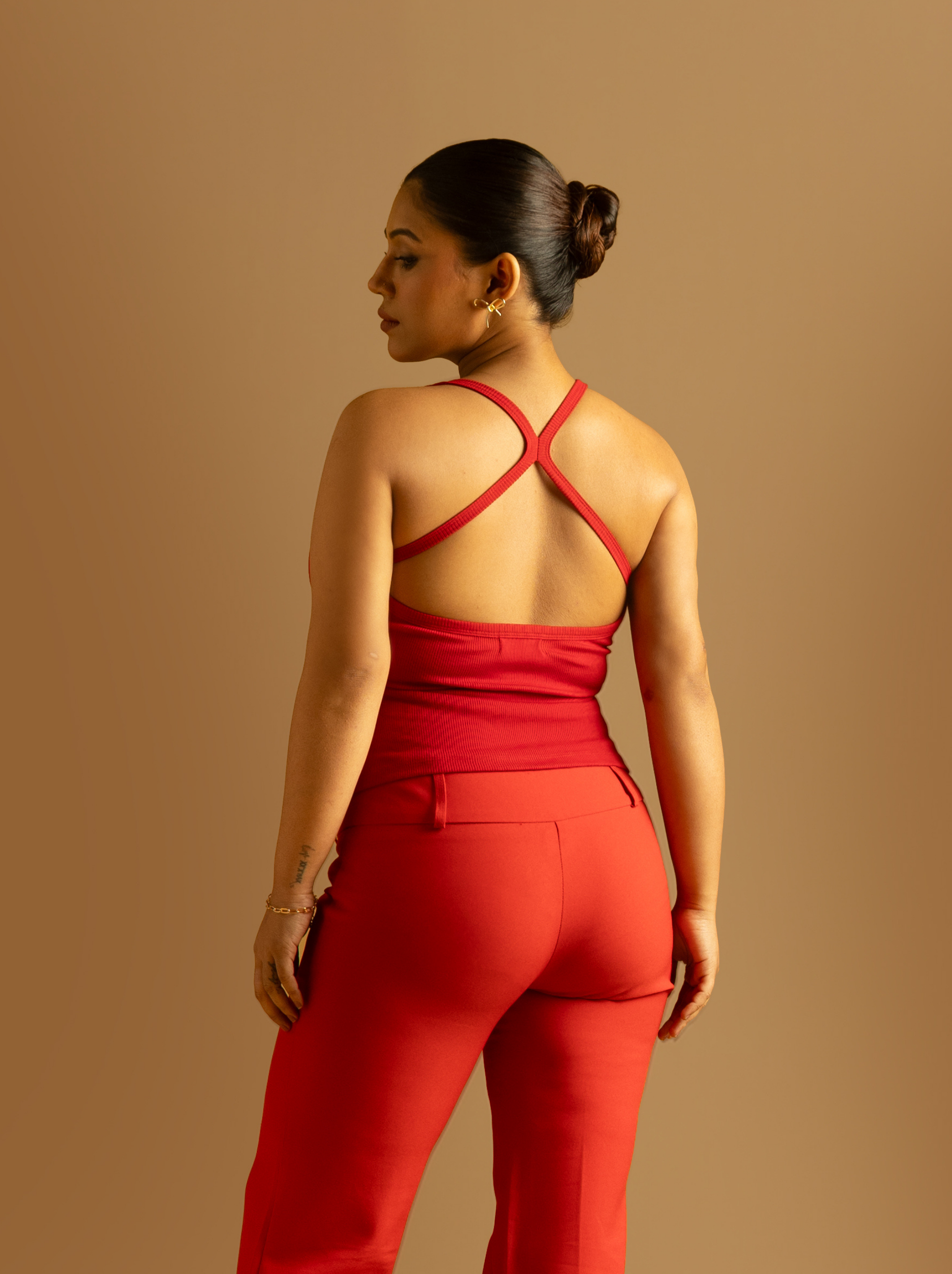 Micro-Rib U Neck Top