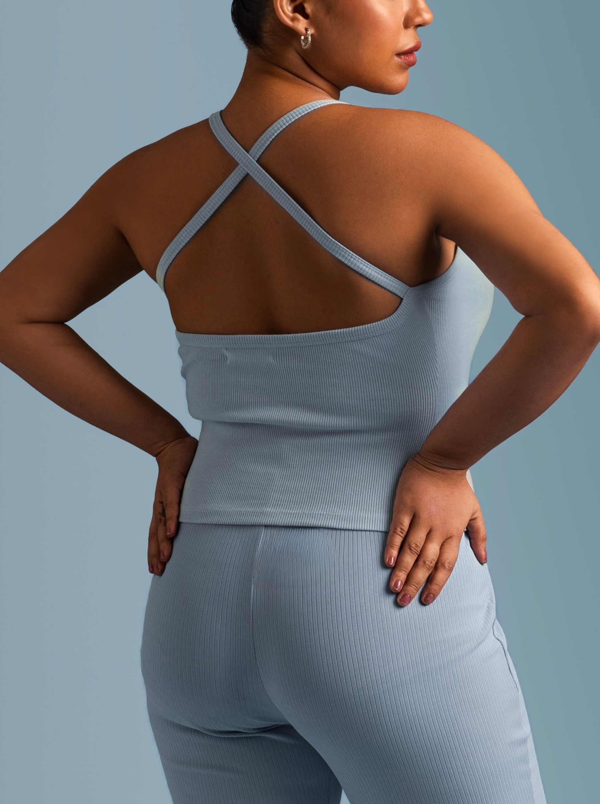 Micro-Rib Halter Top