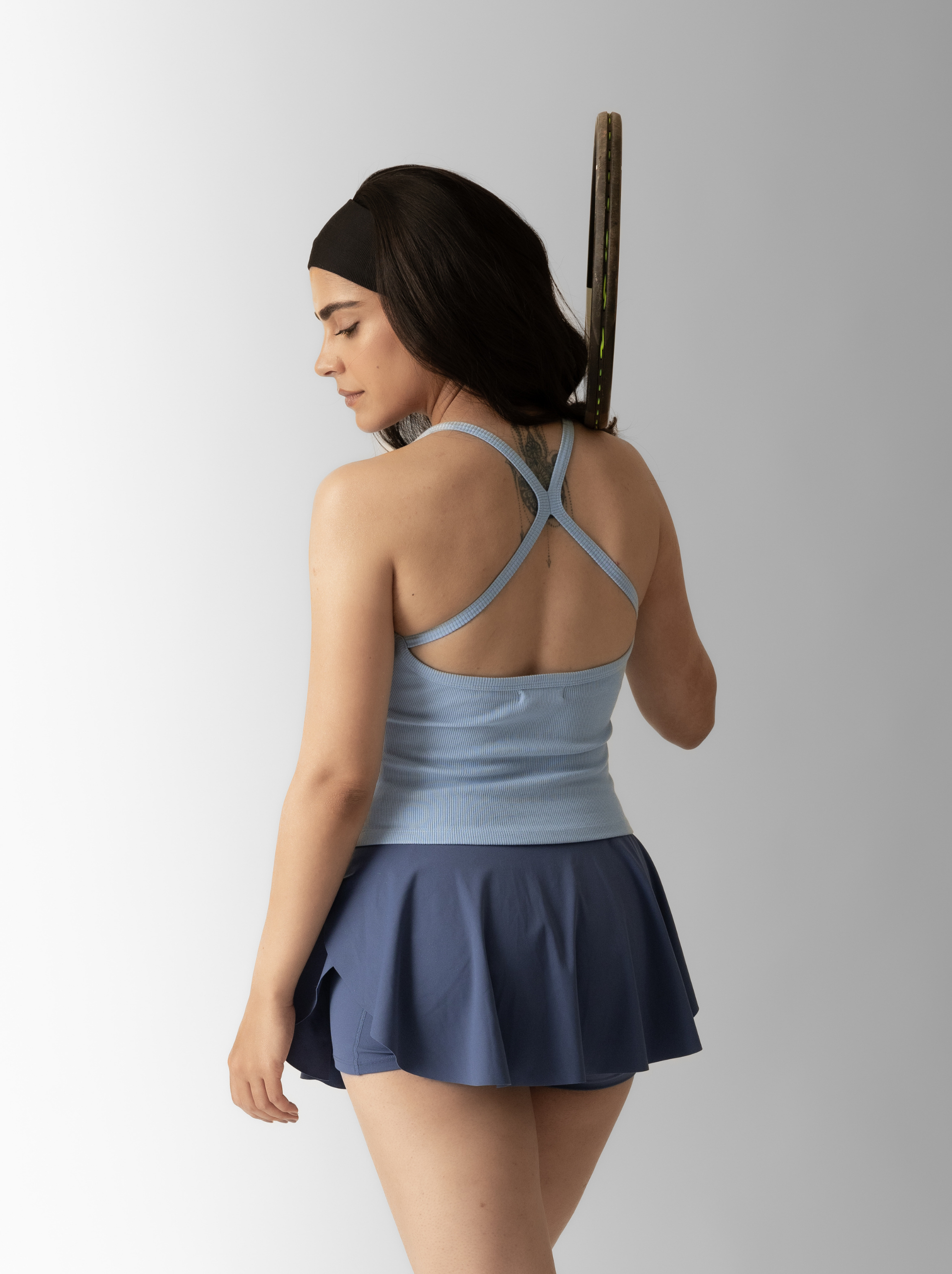 Micro-Rib U Neck Top